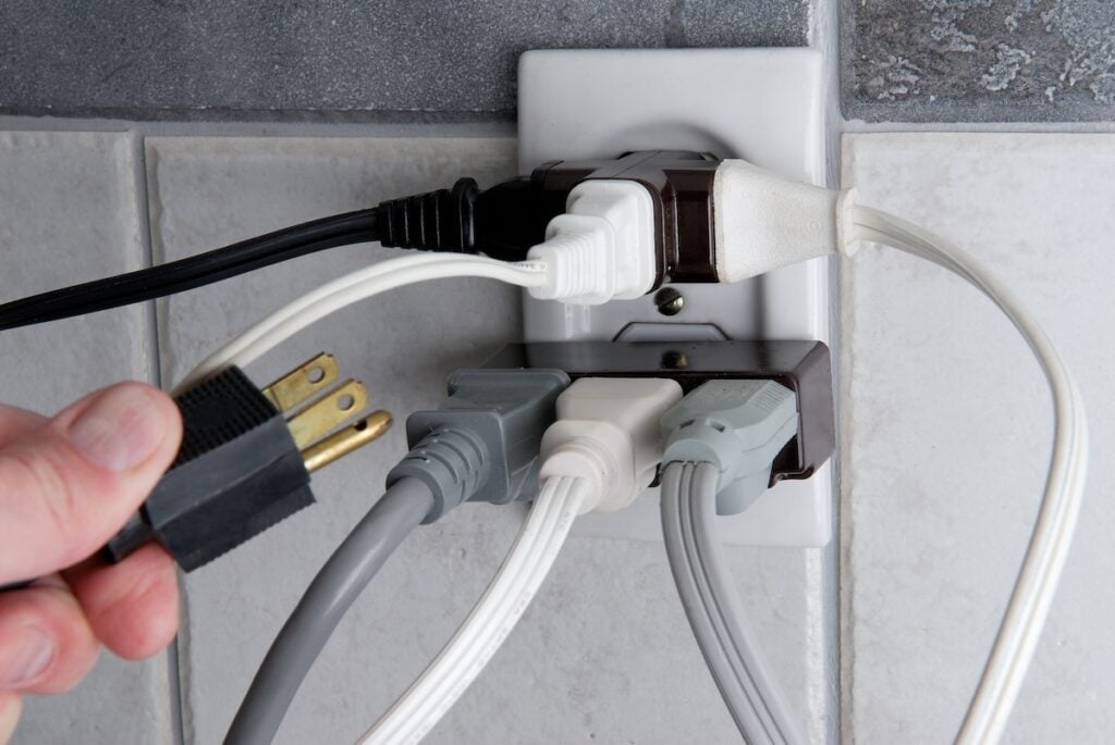 Overloaded Electrical outlet with no room for more plugs