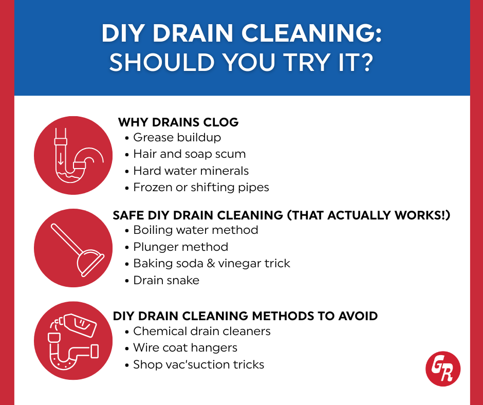DIY drain cleaning tips safe methods and what to avoid; kitchen drain cleaning Twin Cities