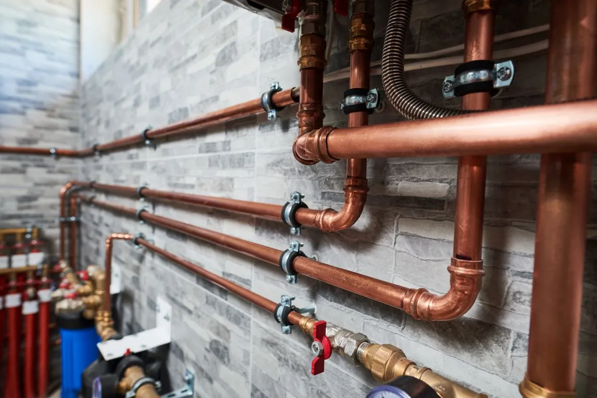 pipes in a boiler room