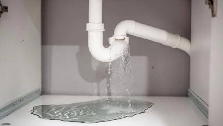 water leaking under sink