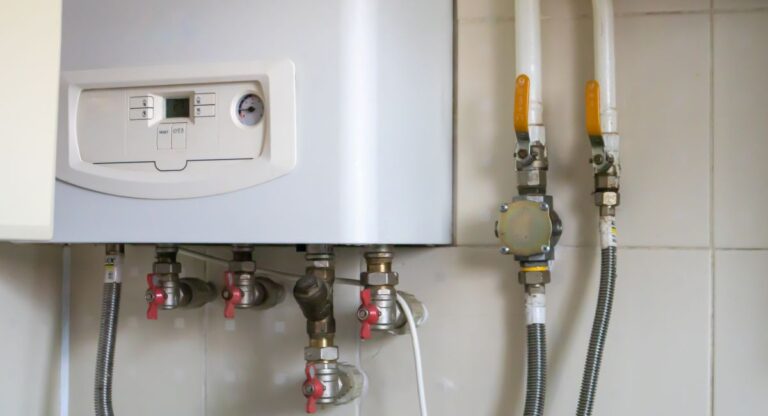 A gas double-circuit boiler is installed in the apartment