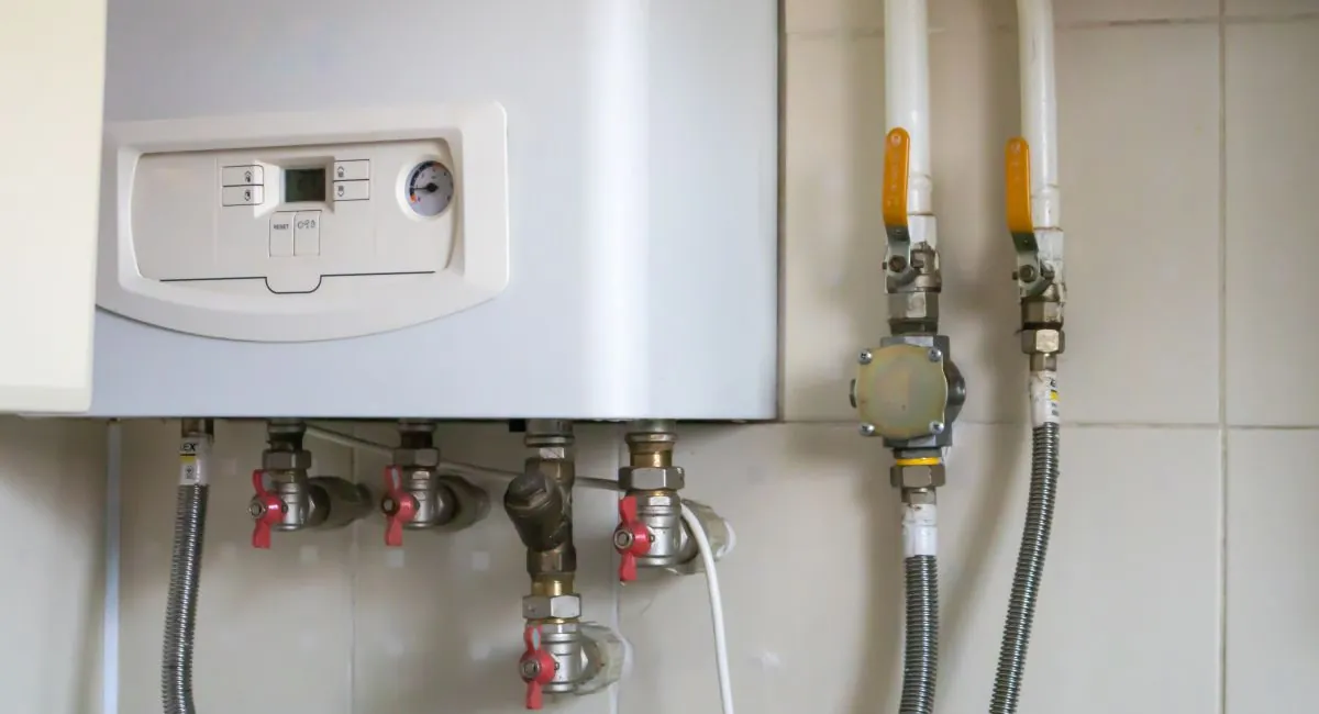 A gas double-circuit boiler is installed in the apartment