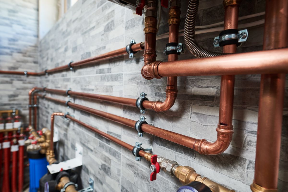 pipes in a boiler room