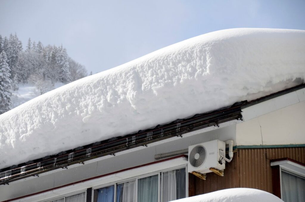 snow covered roof