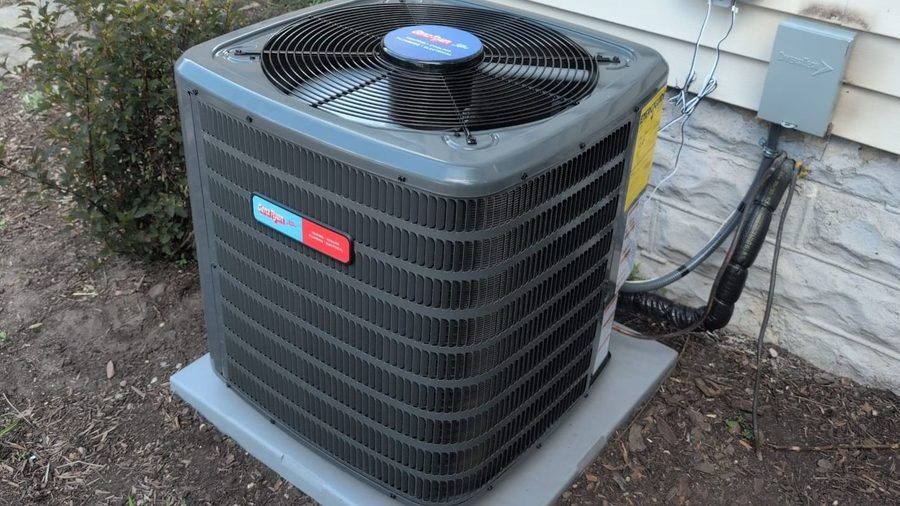 Air conditioner outside a home